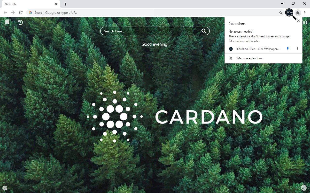 Cardano Price - ADA Wallpaper New Tab - WallpaperTab