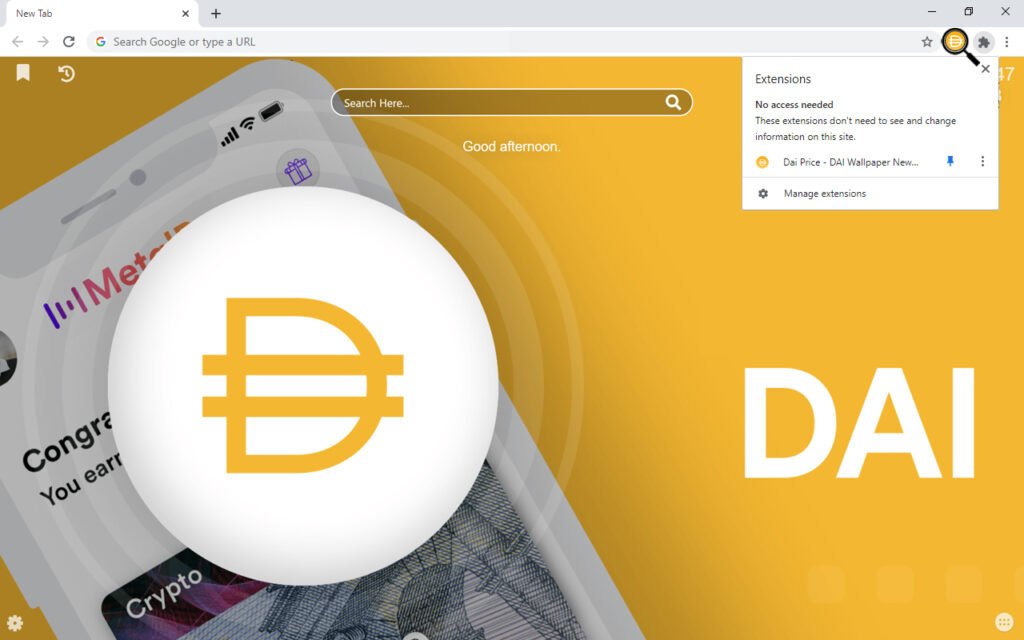 Dai Coin Price Wallpaper New Tab - WallpaperTab