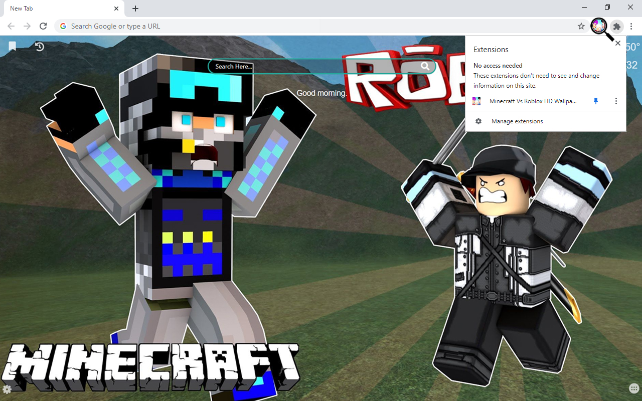 Roblox HD Wallpapers New Tab Theme Chrome extension