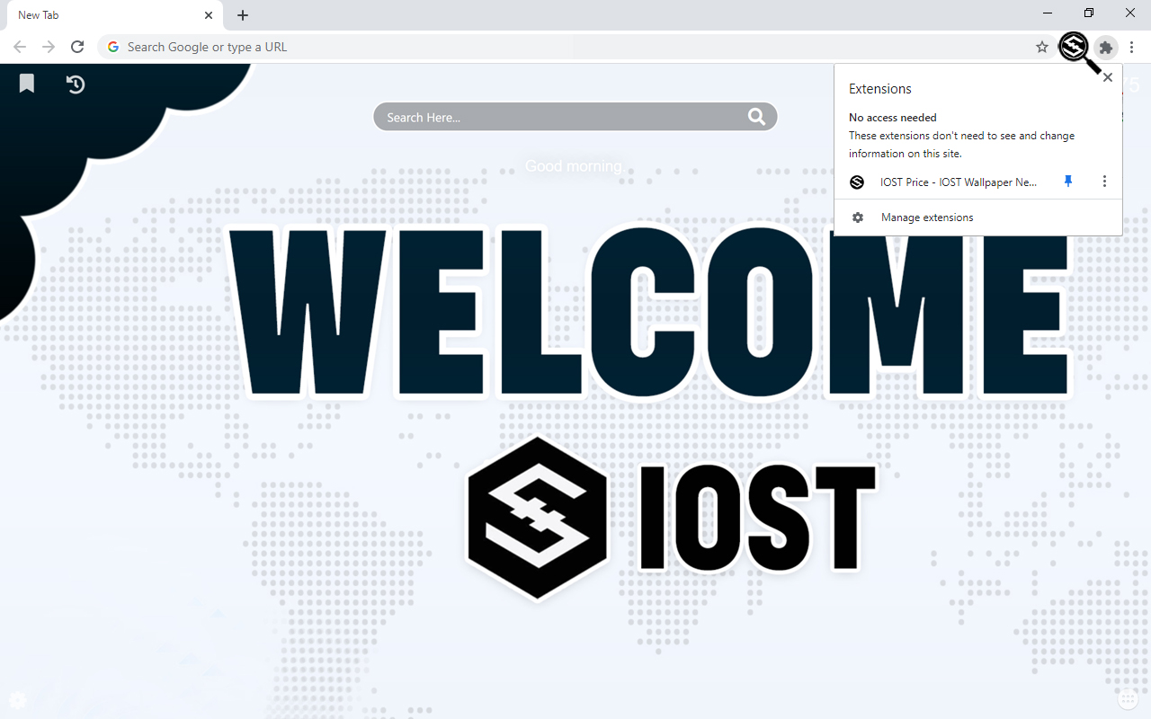 IOST Coin Price Wallpaper New Tab - WallpaperTab