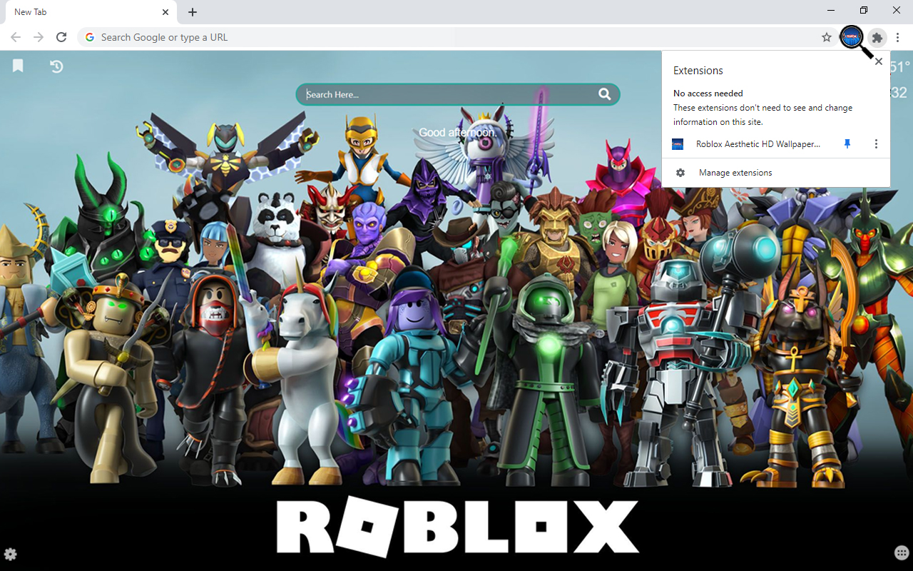 Roblox Aesthetic Hd Wallpaper New Tab Wallpapertab - extension for roblox background