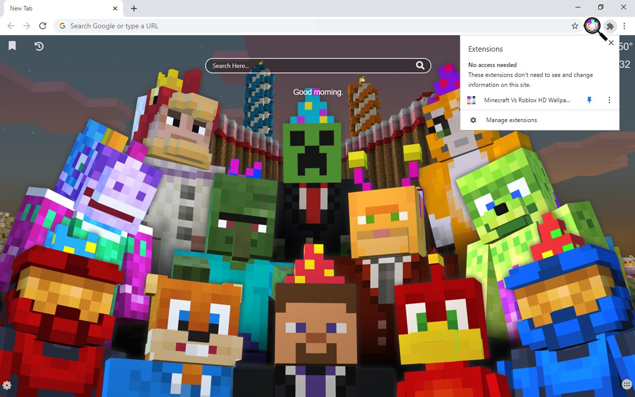 Minecraft Wallpapers HD New Tab Page